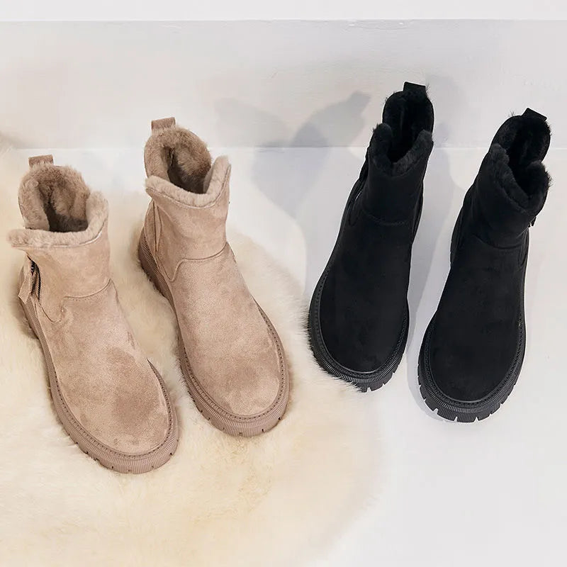 Amina – Warme Stiefeletten mit seitlichem Reißverschluss und rutschfester Sohle