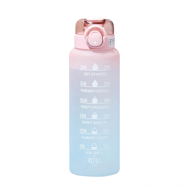 AquaGlide – Tragbare Sport Wasserflasche mit Strohhalm und Schnellöffnungsdesign