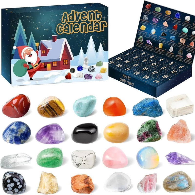 CrystalQuest - Magisch Edelstein Advent Kalender Mit Edelsteine