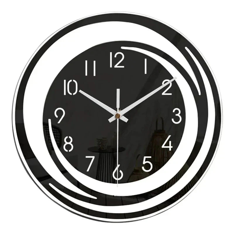 SilentRing - Moderne kreisförmige Wanduhr für Schlank Innenräume