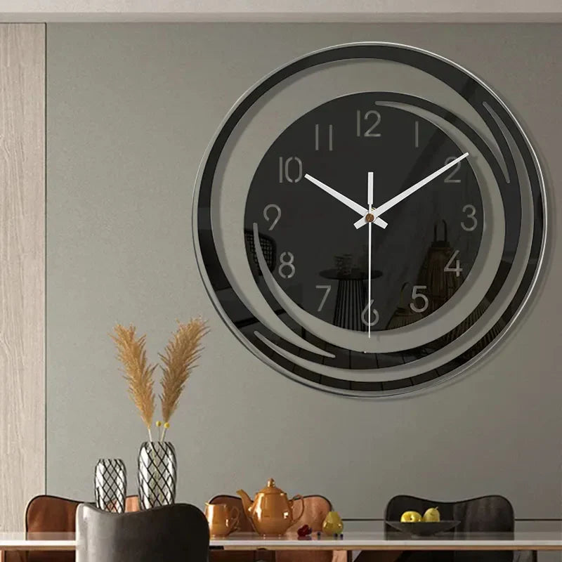 SilentRing - Moderne kreisförmige Wanduhr für Schlank Innenräume