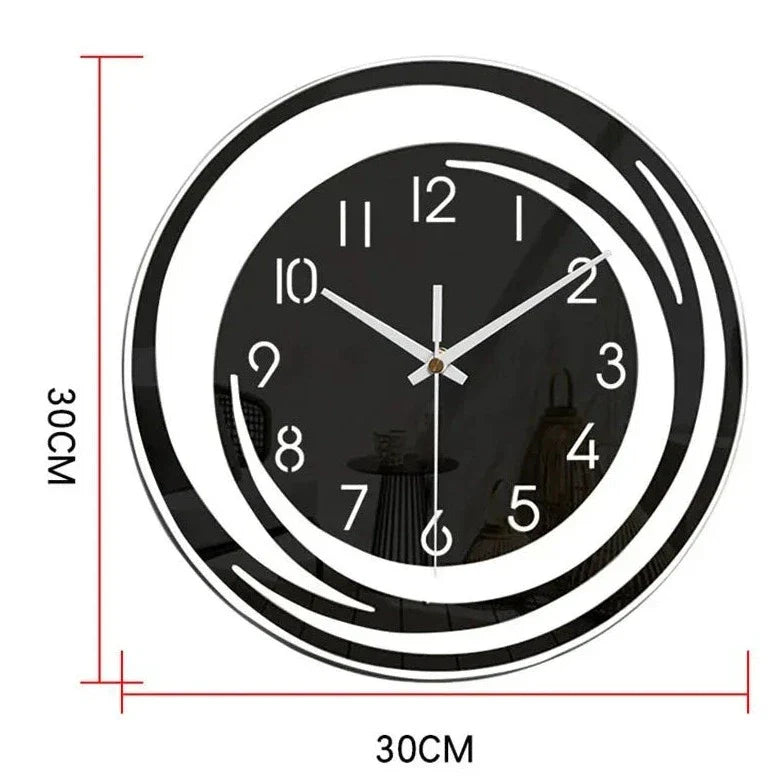 SilentRing - Moderne kreisförmige Wanduhr für Schlank Innenräume