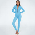 Eva - Schlicht geschnittener Jumpsuit mit Reißverschluss und langen Ärmeln