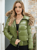 Anna - Langärmelige Kunstpelz Kapuze Jacke Mit Reißverschluß