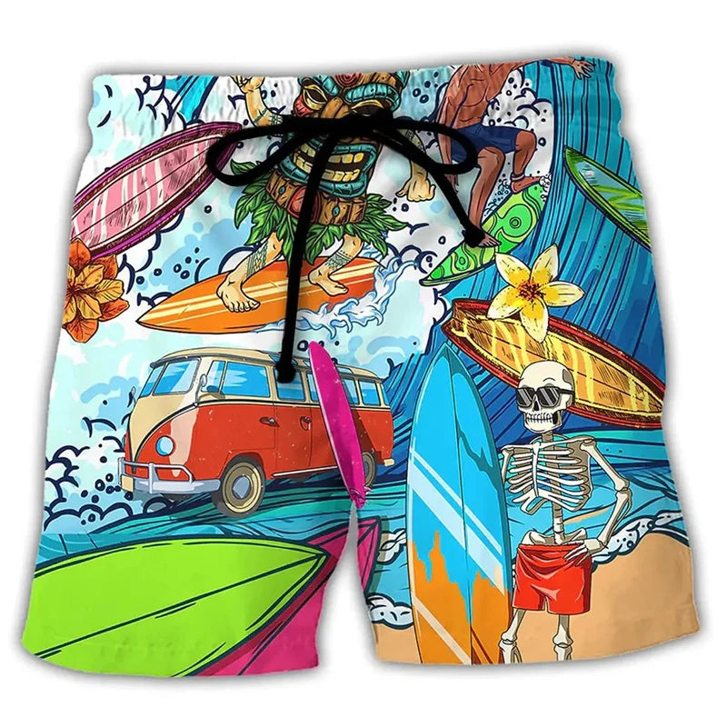 Werner – Modische bedruckte Badeshorts mit verstellbarem Kordelzug
