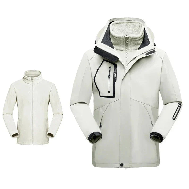 Julia - Langärmelige Wasserdicht 3 in 1 Kapuze Jacke
