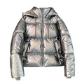 Freya - Langärmelige Puffer Kapuze Jacke Mit Reißverschluß