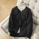 Adeline - Warmer Langärmelig Ente Daunen Mantel Mit Knopf