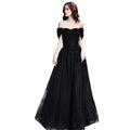 Selene – Elegantes Off-Shoulder-Kleid mit funkelnden Details