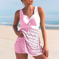 Elvira - Zweiteilige Bademode mit hoher Taille und Kurze Hosen für Komfort und Stil