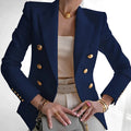 Salome - Lässiger Langarm Blazer mit Reverskragen und Knopfdetails