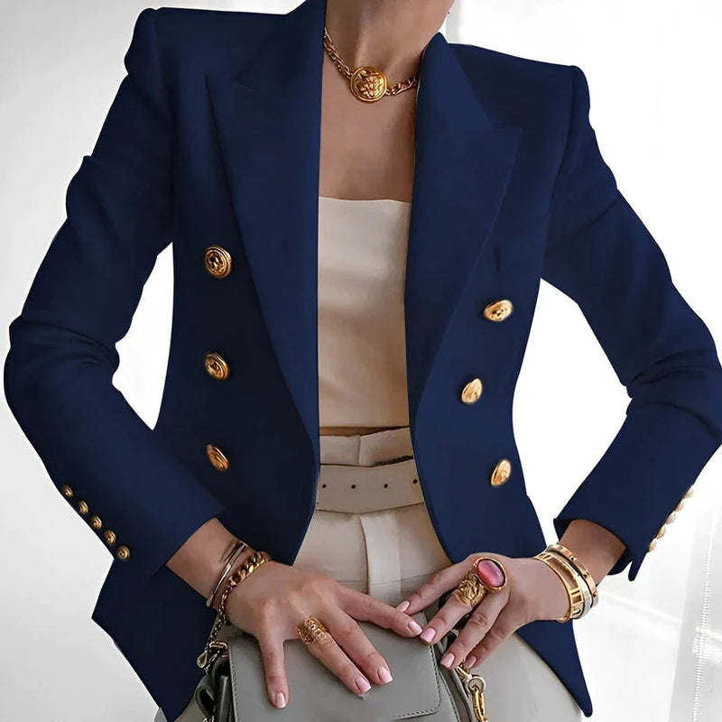 Salome - Lässiger Langarm Blazer mit Reverskragen und Knopfdetails