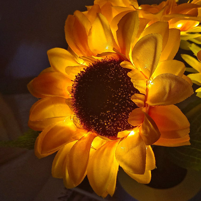 FloraNest - Sonnenblume LED Lampe Kabellose künstliche Blume Licht für Wohnkultur