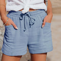 Emilia - Lässige Kurze Hosen mit hoher Taille und Kordelzug mit Taschen und lockerer Passform
