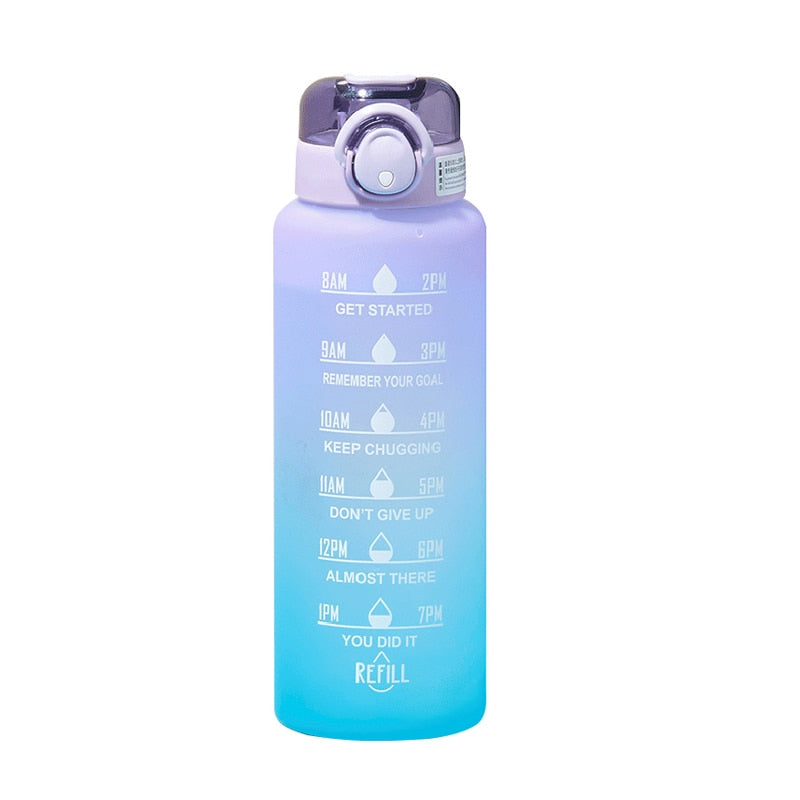 AquaGlide – Tragbare Sport Wasserflasche mit Strohhalm und Schnellöffnungsdesign