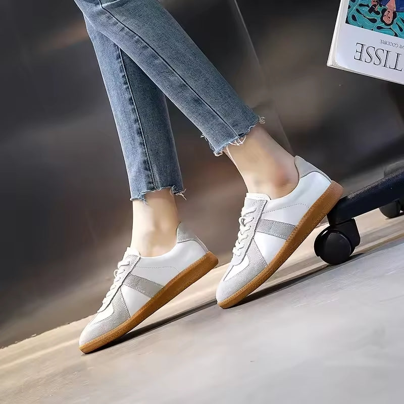 Agnes – Lässige runder Spitze Turnschuhe mit  und rutschfester Sohle für Komfort