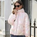 Lina - Langärmelige Puffer Kapuze Jacke Mit Reißverschluß
