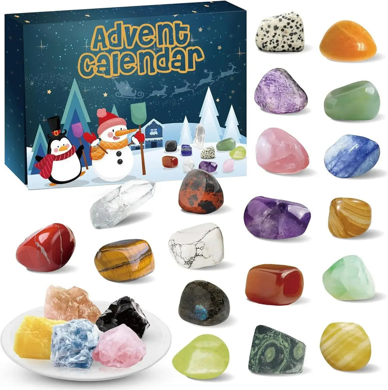 CrystalQuest - Magisch Edelstein Advent Kalender Mit Edelsteine