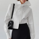 Anke – Langärmliges Loose Fit Hemd mit Knopf und Schleifendetail