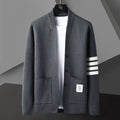Bruno - Schlanke Passform Langärmelig Strickjacke Mit Taschen