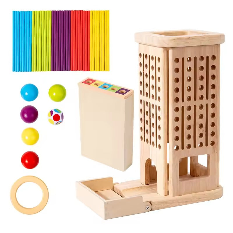 TinkiTower - Montessori Stabturm pädagogisches Zähl und Koordinationsspiel