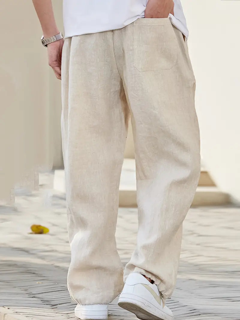 Richard – Lockere Passform Hose mit Taschen und Kordelzug in der Taille