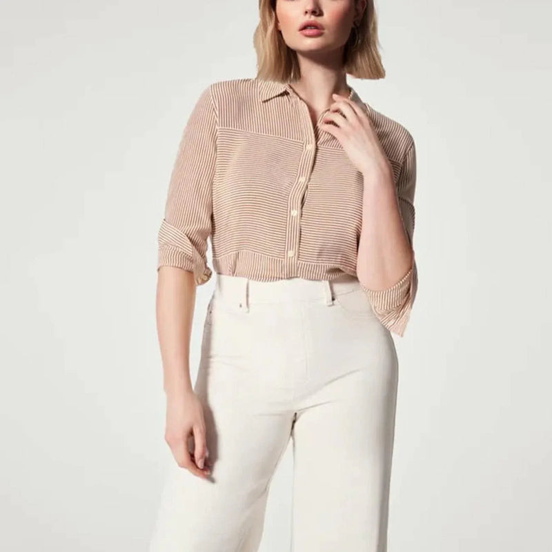 Livia - Bequeme Jeans mit weitem Bein und hoher Taille mit Taschen und Reißverschlüssen