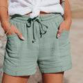 Emilia - Lässige Kurze Hosen mit hoher Taille und Kordelzug mit Taschen und lockerer Passform