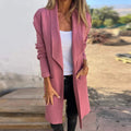 Clara - Langärmelig Strickjacke Mantel Mit Taschen