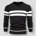 Matteo - Langärmelig Rundhalsausschnitt Gestreift  Strickpullover