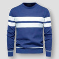 Matteo - Langärmelig Rundhalsausschnitt Gestreift  Strickpullover