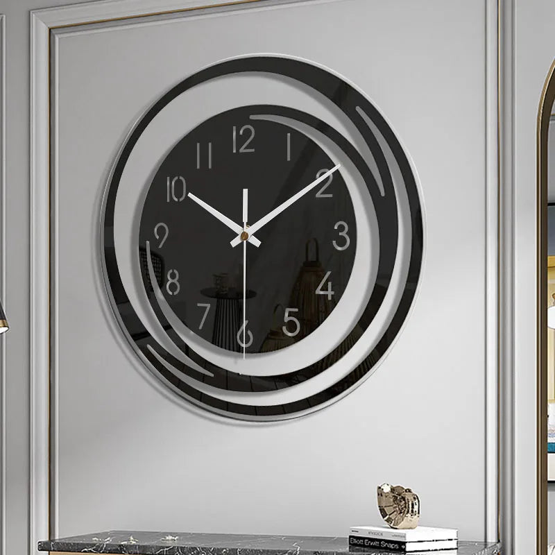 SilentRing - Moderne kreisförmige Wanduhr für Schlank Innenräume