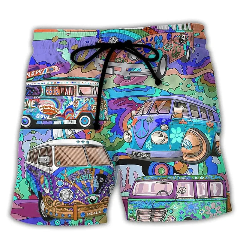 Werner – Modische bedruckte Badeshorts mit verstellbarem Kordelzug