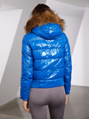 Anna - Langärmelige Kunstpelz Kapuze Jacke Mit Reißverschluß