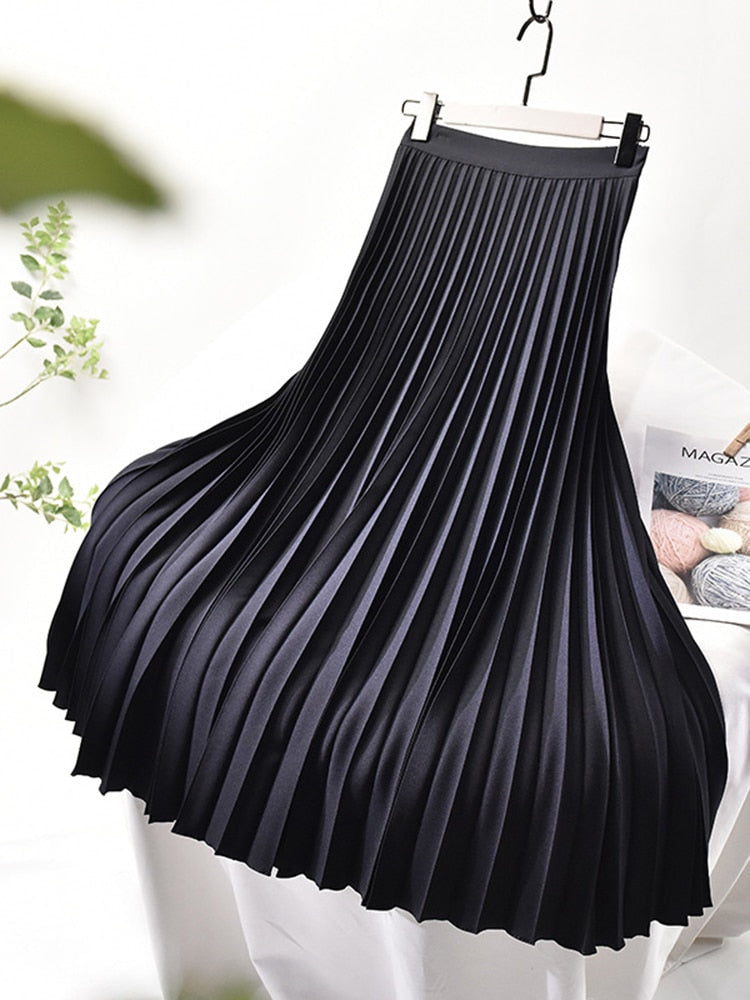 Emilia - Bequemer Rock mit hoher Taille und Faltenwurf