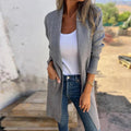 Clara - Langärmelig Strickjacke Mantel Mit Taschen