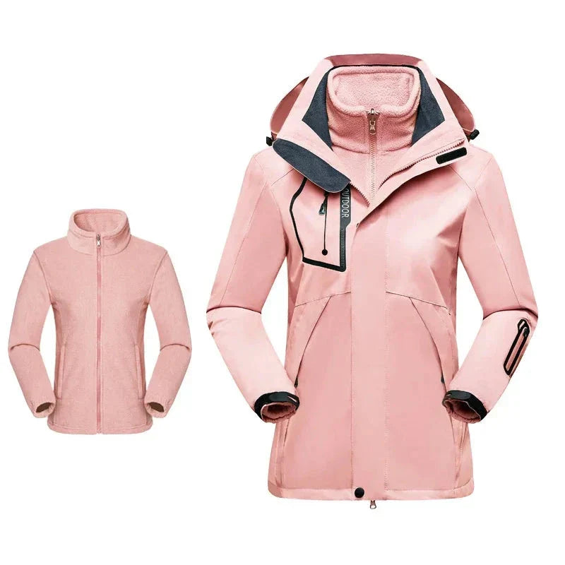 Julia - Langärmelige Wasserdicht 3 in 1 Kapuze Jacke
