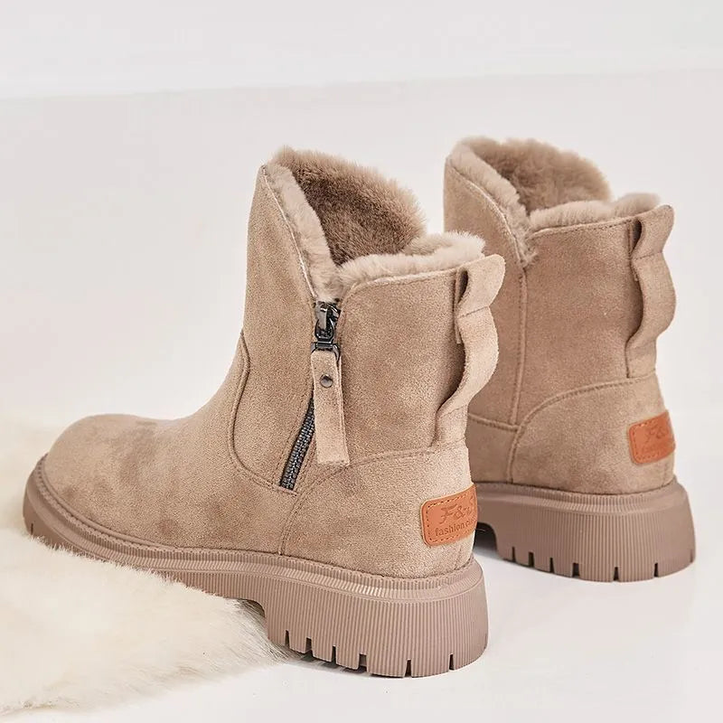 Amina – Warme Stiefeletten mit seitlichem Reißverschluss und rutschfester Sohle