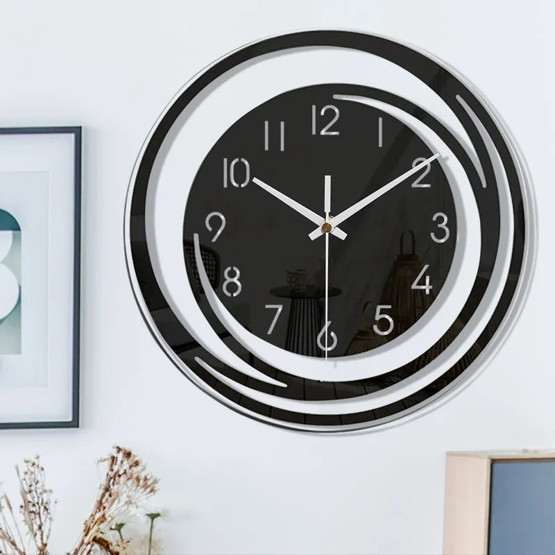 SilentRing - Moderne kreisförmige Wanduhr für Schlank Innenräume