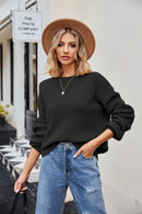 Yuna - Bequemer Rundhals Pullover mit langen Ärmeln