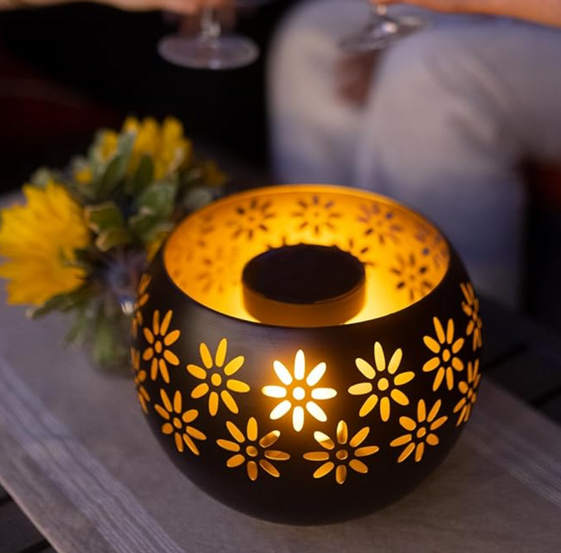 GloraLuxe - Solar Blumenlampe für Gartendekoration mit Umgebungsbeleuchtung