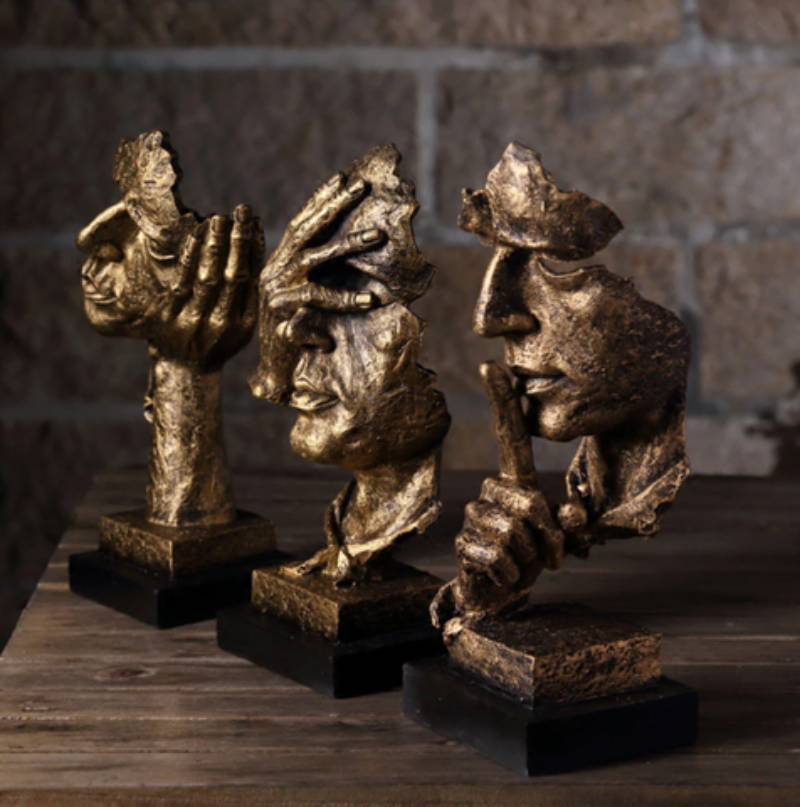 ArtMuse – Dekorative abstrakte Gesichtskunst Skulptur für moderne Innenräume