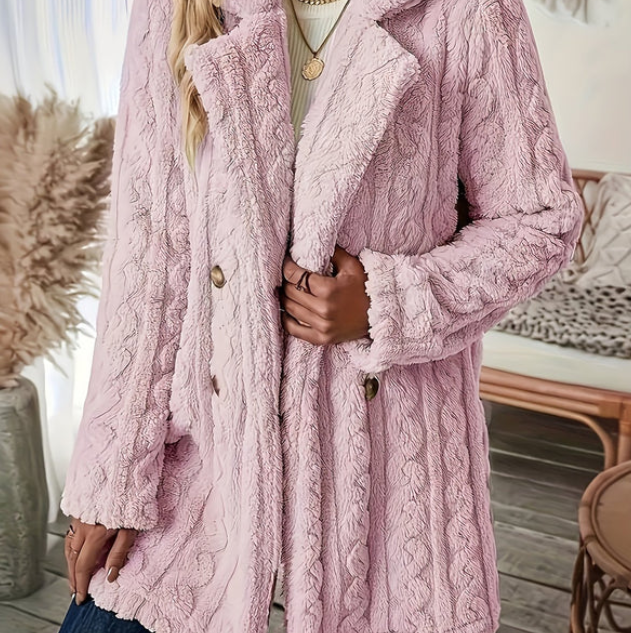 Clara - Warmer Langärmelig Reversmantel Mit Schaltflächen