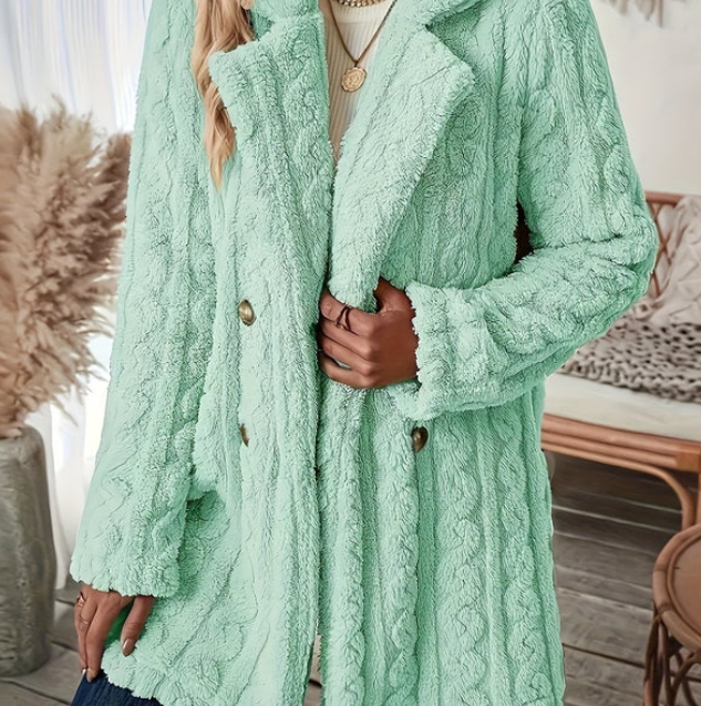 Clara - Warmer Langärmelig Reversmantel Mit Schaltflächen