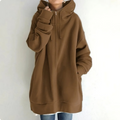 Arwen - Langärmeliger Kapuzenpulli Übergröße mit Tasche und Kordelzug
