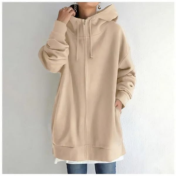 Arwen - Langärmeliger Kapuzenpulli Übergröße mit Tasche und Kordelzug