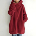 Arwen - Langärmeliger Kapuzenpulli Übergröße mit Tasche und Kordelzug