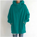 Arwen - Langärmeliger Kapuzenpulli Übergröße mit Tasche und Kordelzug
