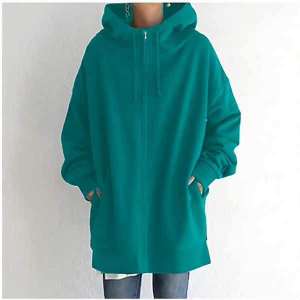 Arwen - Langärmeliger Kapuzenpulli Übergröße mit Tasche und Kordelzug