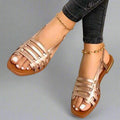 Aylin – Stylische flache Riemchensandalen mit rutschfester Sohle und offenem Zehenbereich